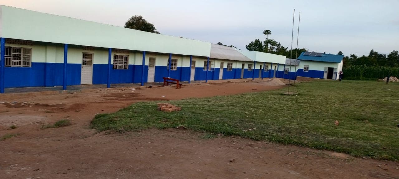 School classroom block and grounds at St. Mary's Kikyamuzi