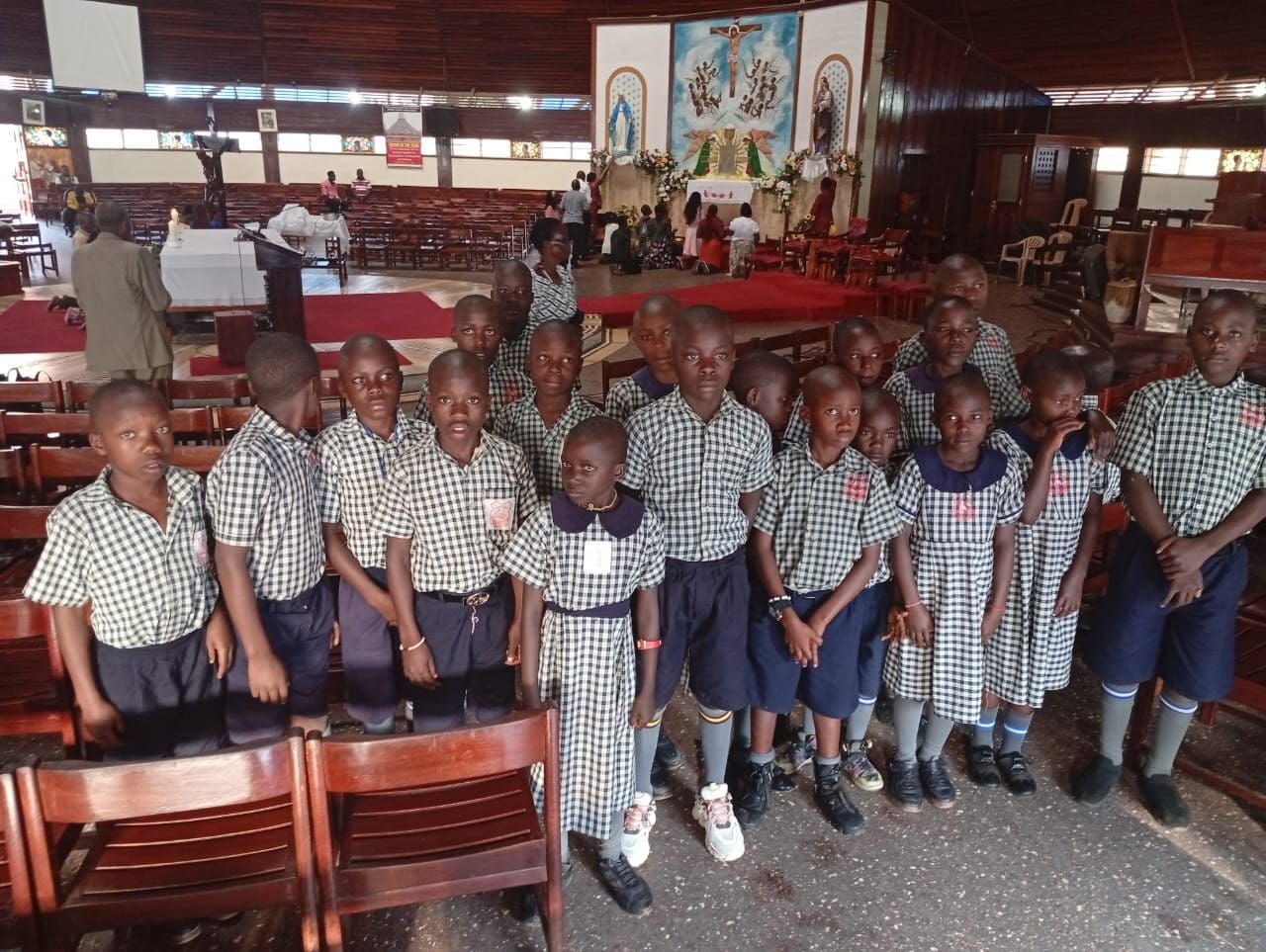 Pupils visiting a cathedral during an educational excursion