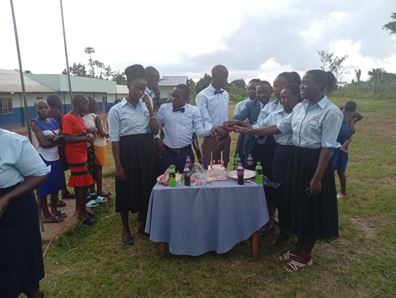 St. Mary's staff celebrating together
