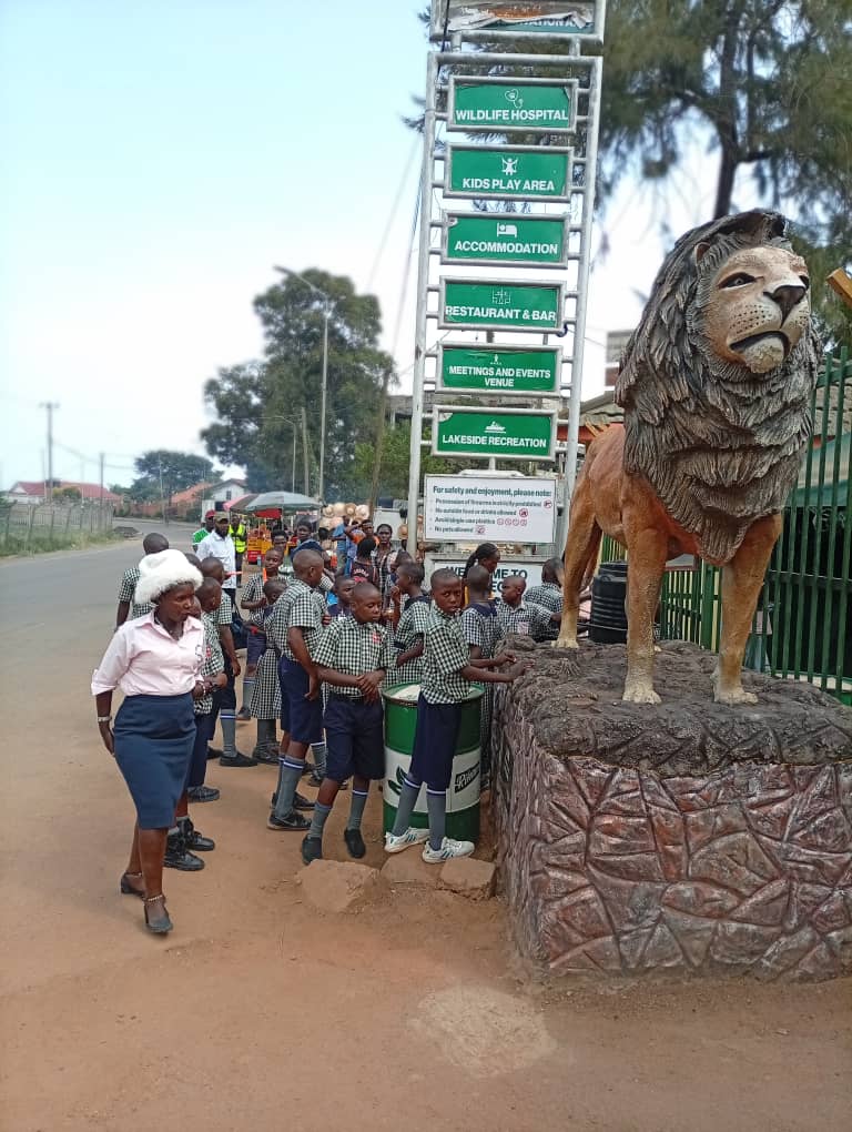 Pupils gathered during an educational excursion