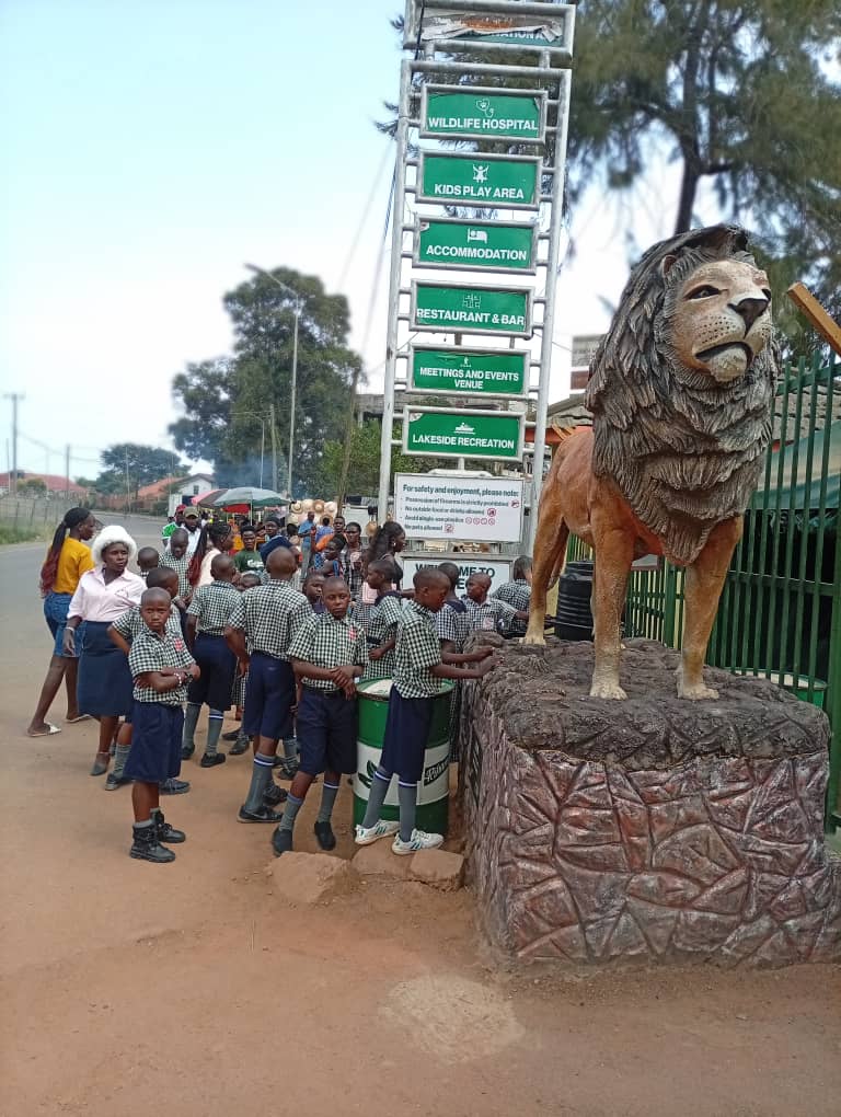 Pupils gathered during an educational excursion