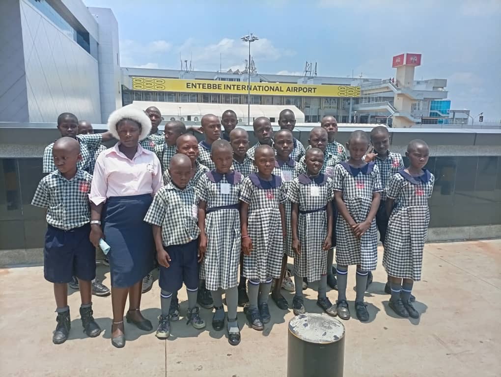 Pupils gathered together during an educational excursion
