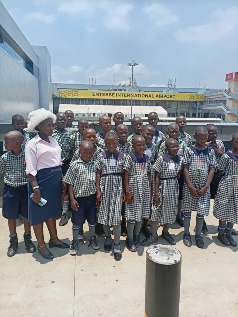 Pupils gathered together during an educational excursion
