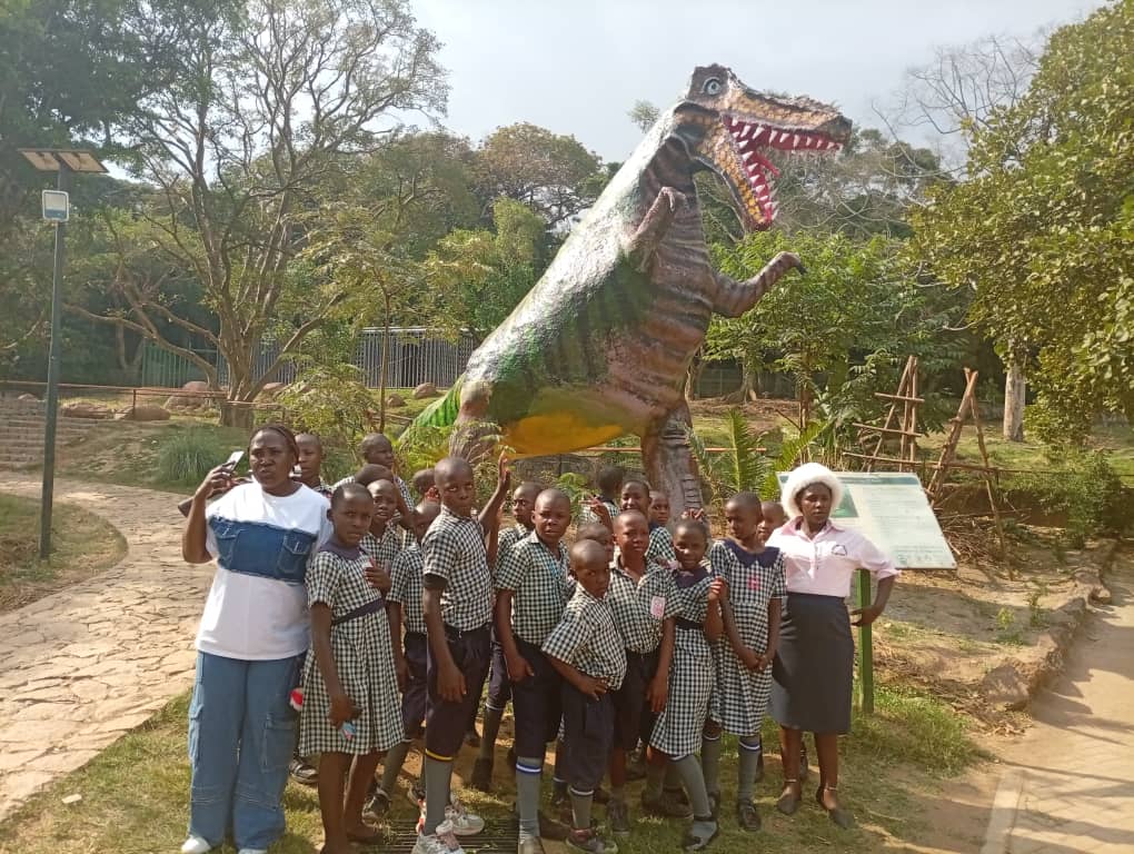 Pupils walking together during an educational excursion