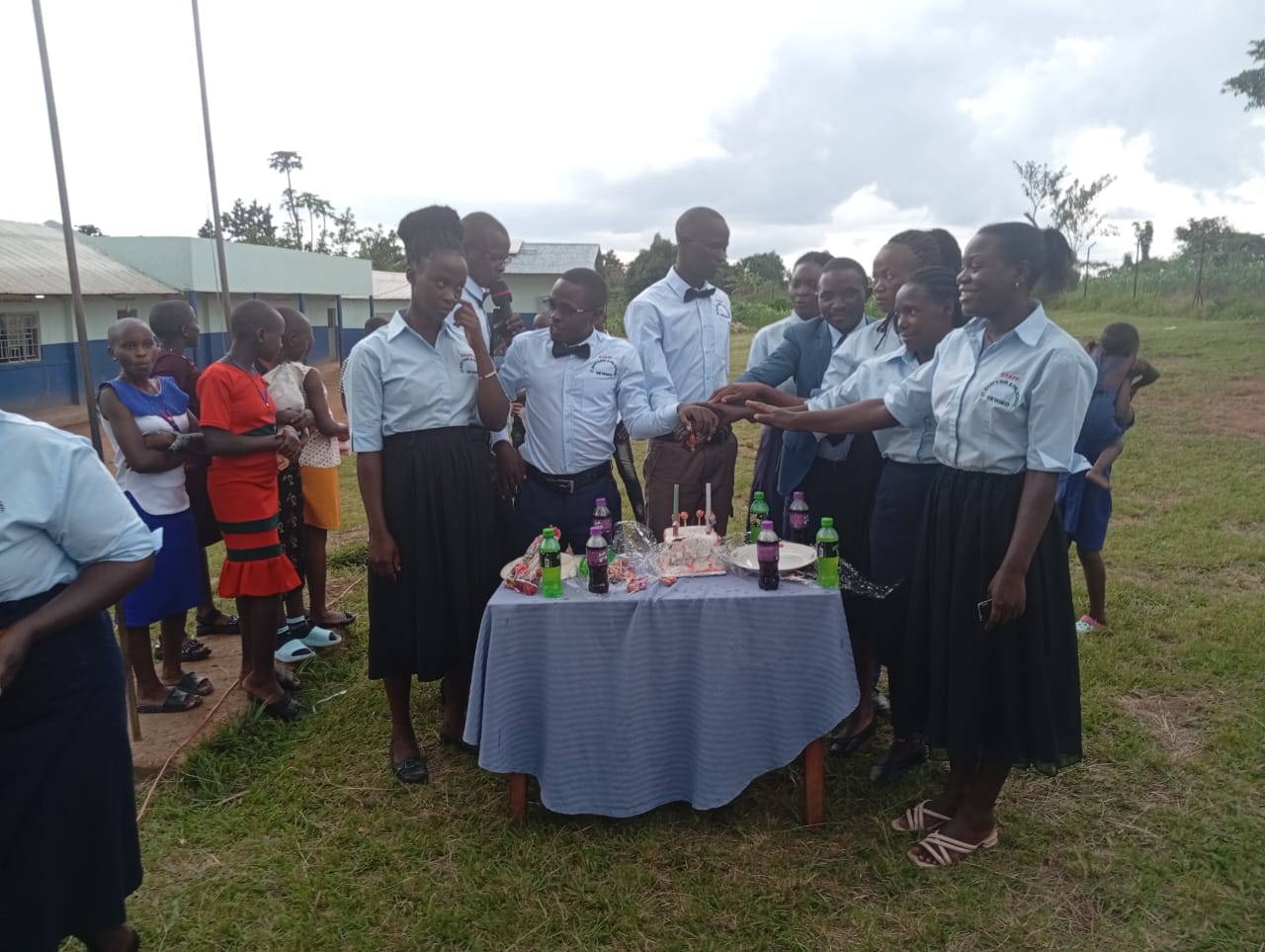 St. Mary's staff celebrating together