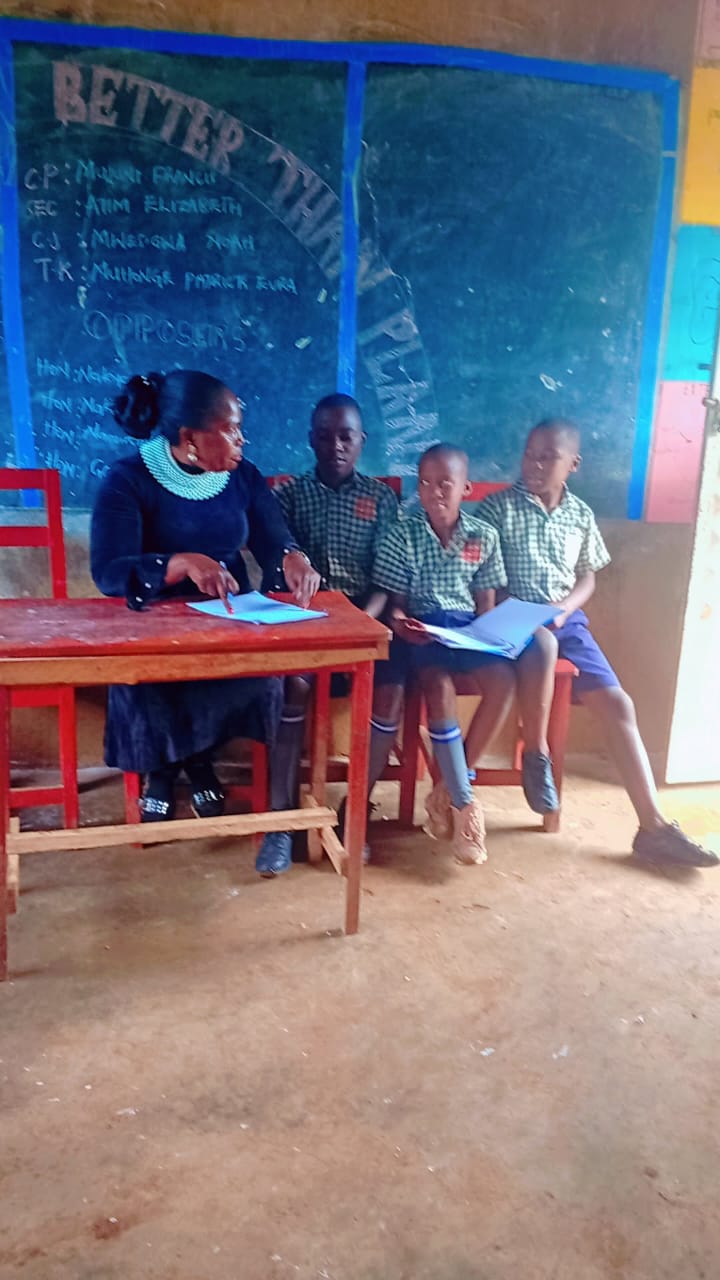 A teacher leads a lesson inside a St. Mary's classroom