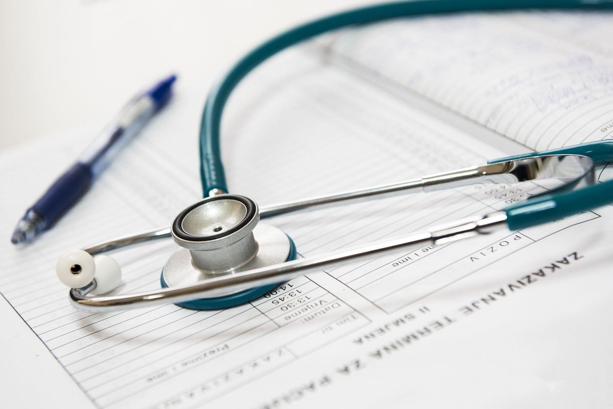 A stethoscope, representing the community dispensary planned for St. Mary's